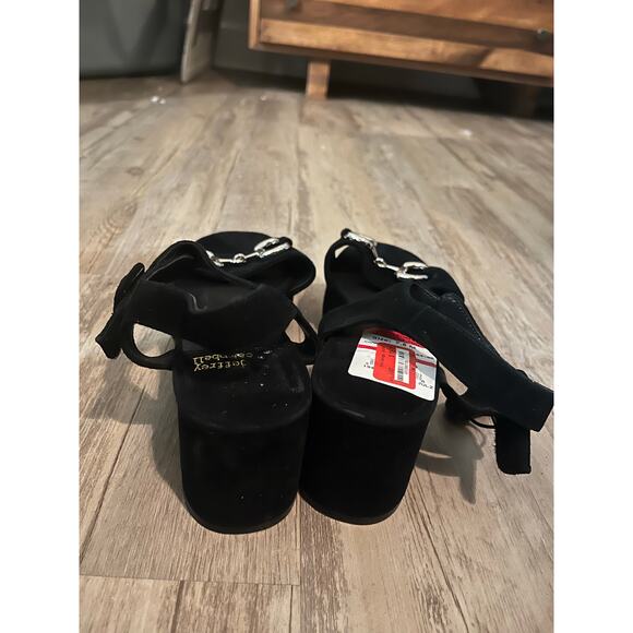 Jeffrey Campbell Women's Timeless Black Suede Platform Sandals Size 7.5 - Picture 6 of 8